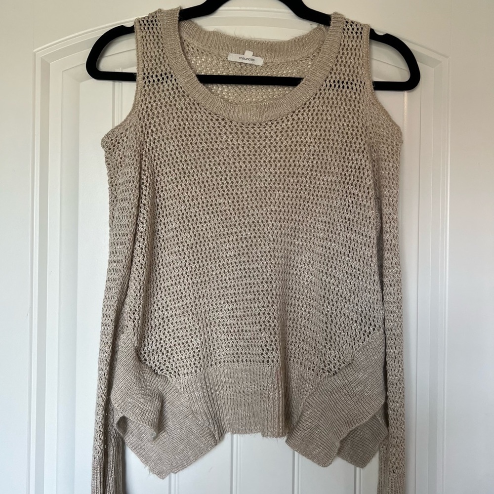 Womens Cold Shoulder Knit Top Size Small